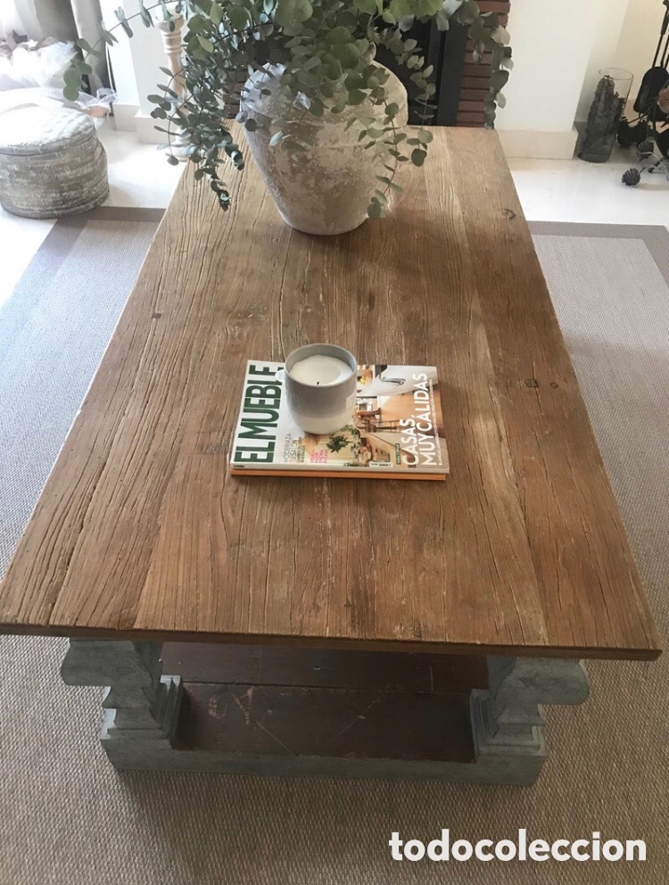 Antig&uuml;edades: Mesa de centro madera maciza - Foto 4