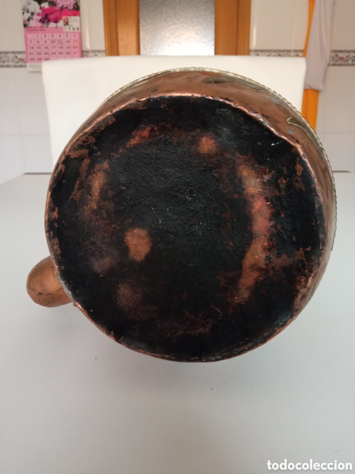 Antig&uuml;edades: Antigua tetera inglesa de cobre y bronce - Foto 4