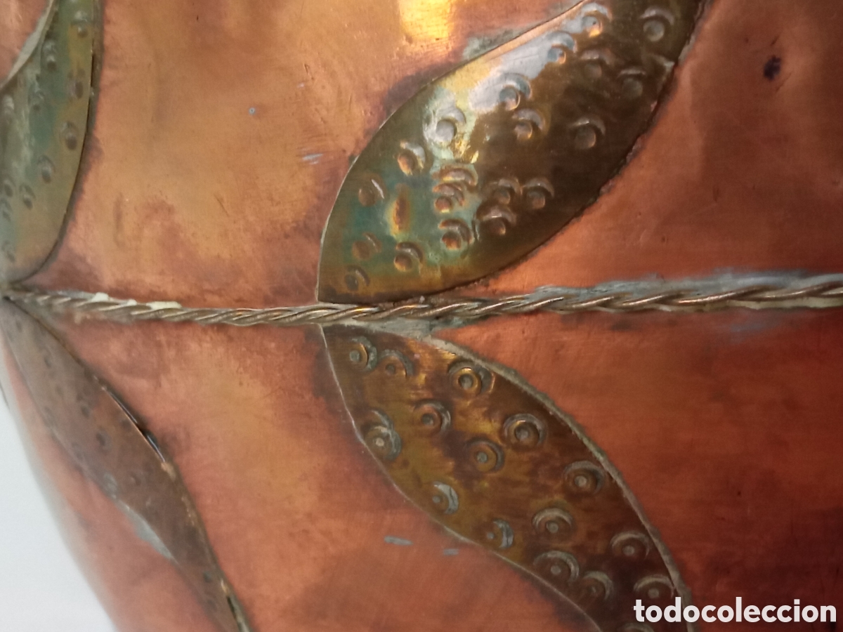 Antig&uuml;edades: Antigua tetera inglesa de cobre y bronce - Foto 6