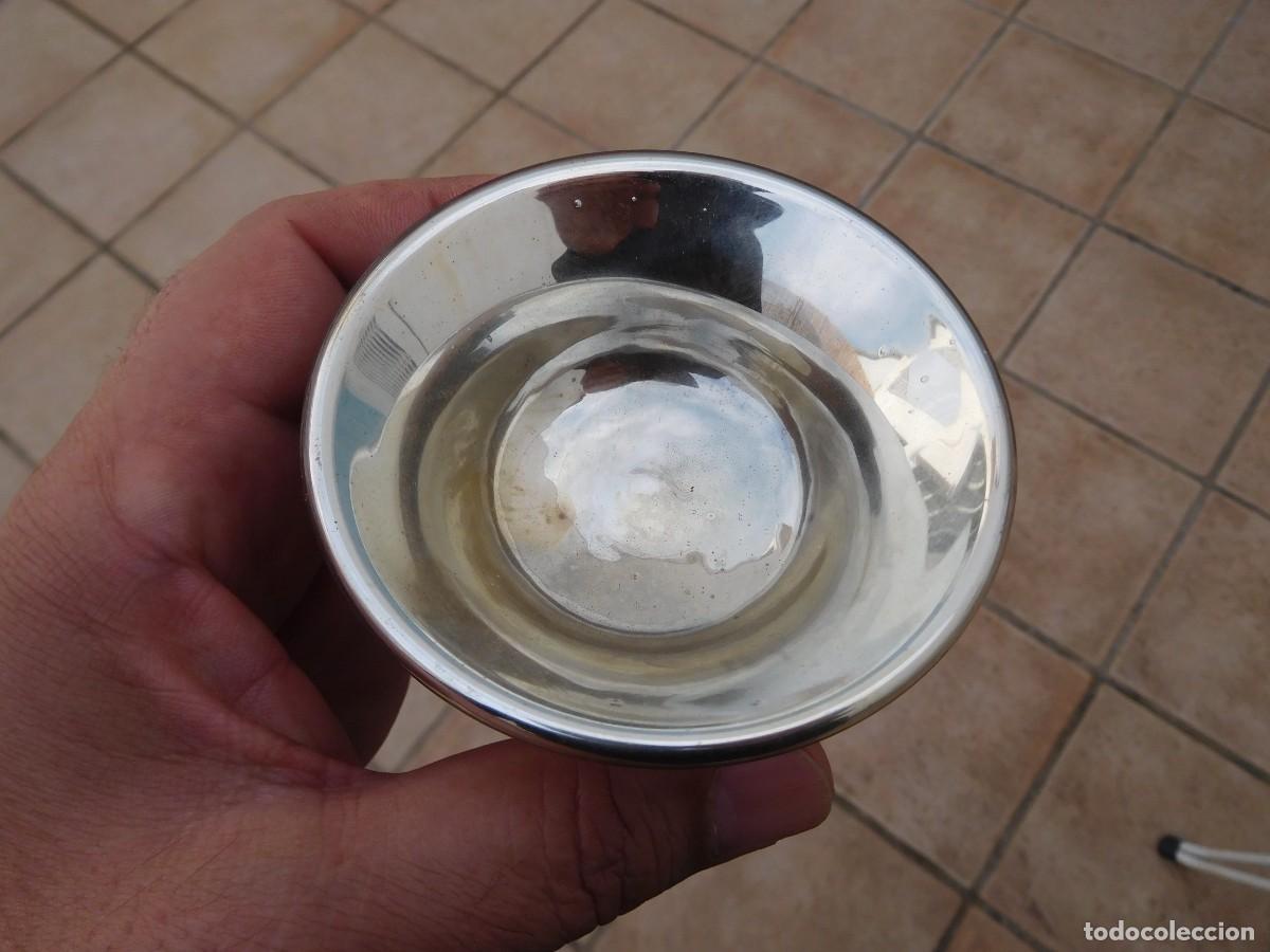 Antig&uuml;edades: Copa antigua de cristal plateado - Foto 3