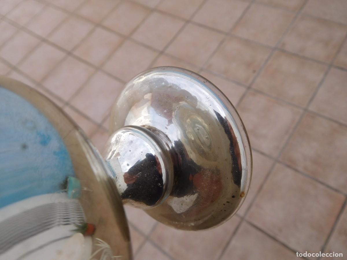 Antig&uuml;edades: Copa antigua de cristal plateado - Foto 5