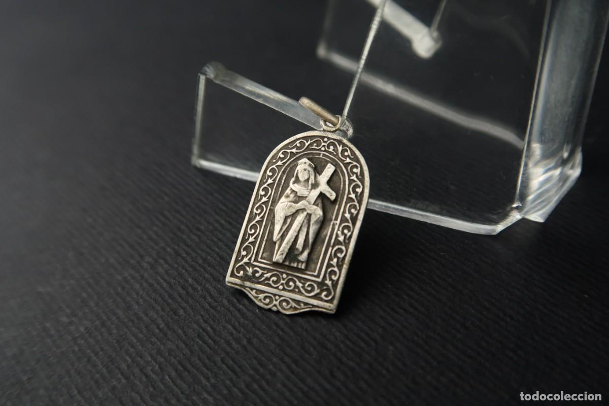 Antig&uuml;edades: Antigua Medalla Religiosa de Plata - Foto 3