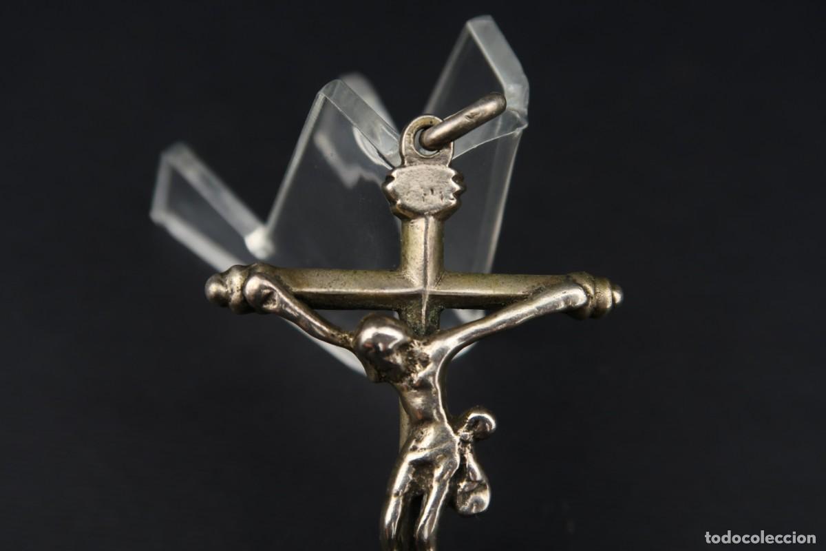 Antig&uuml;edades: Antiguo Crucifijo de Plata - Foto 3