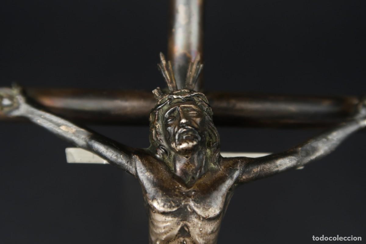 Antig&uuml;edades: Antiguo Crucifijo de Plata - Foto 8