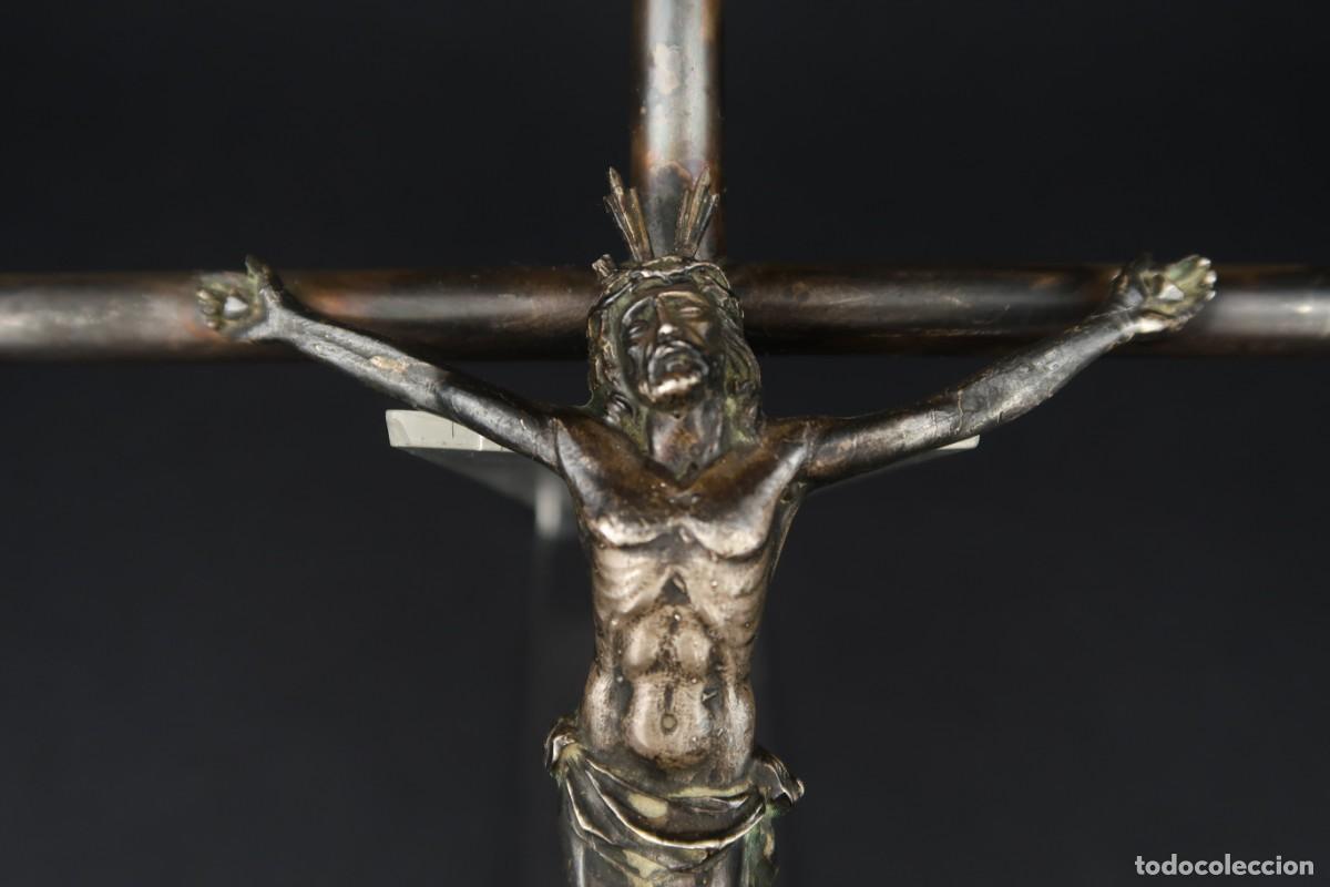 Antig&uuml;edades: Antiguo Crucifijo de Plata - Foto 9