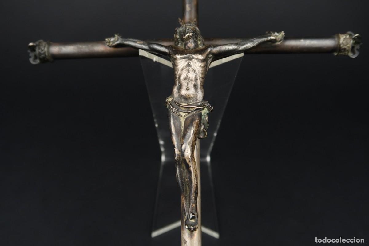 Antig&uuml;edades: Antiguo Crucifijo de Plata - Foto 12
