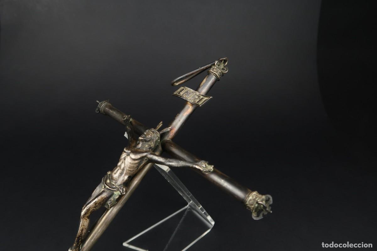 Antig&uuml;edades: Antiguo Crucifijo de Plata - Foto 15