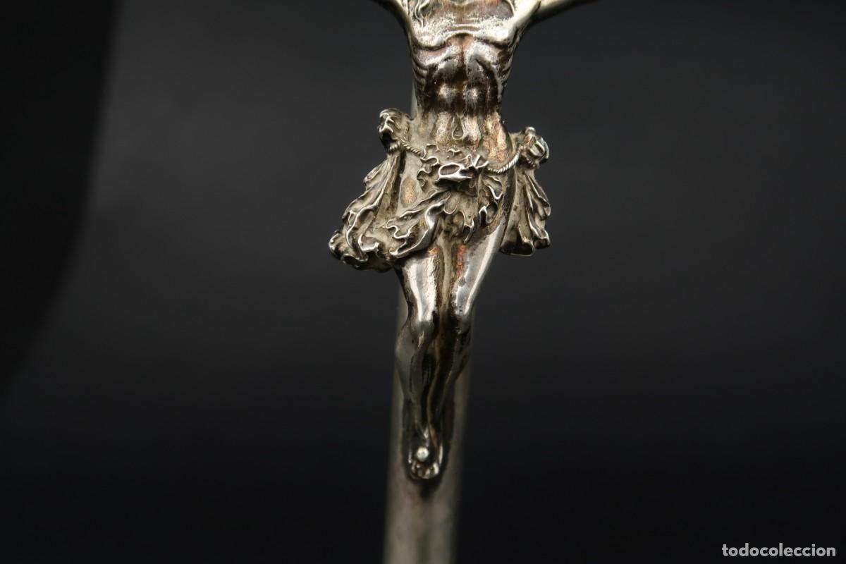 Antig&uuml;edades: Antiguo Crucifijo de Plata - Foto 7