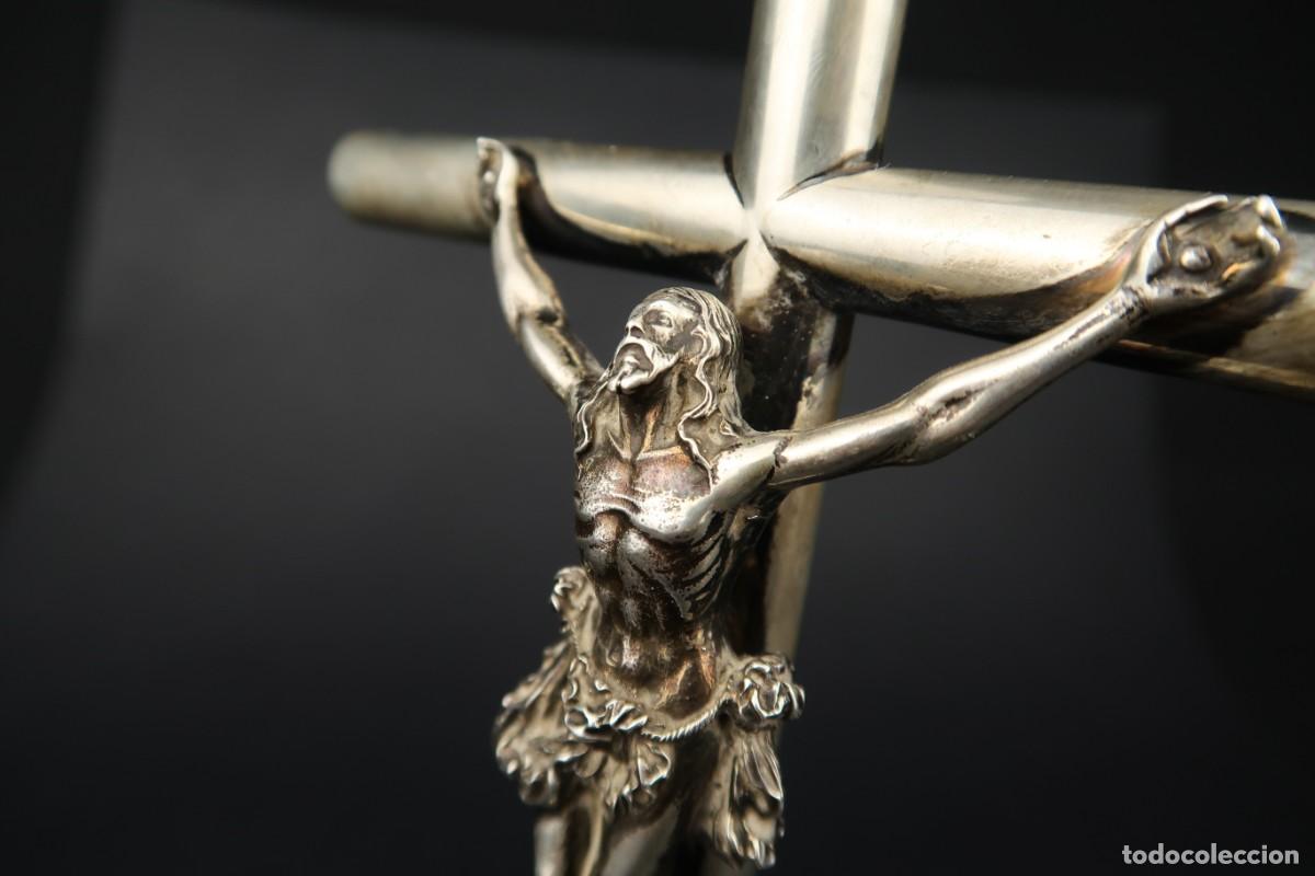 Antig&uuml;edades: Antiguo Crucifijo de Plata - Foto 14