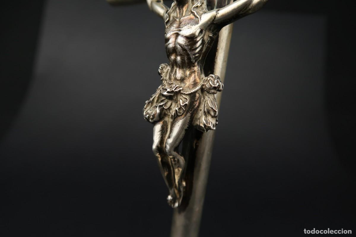 Antig&uuml;edades: Antiguo Crucifijo de Plata - Foto 15