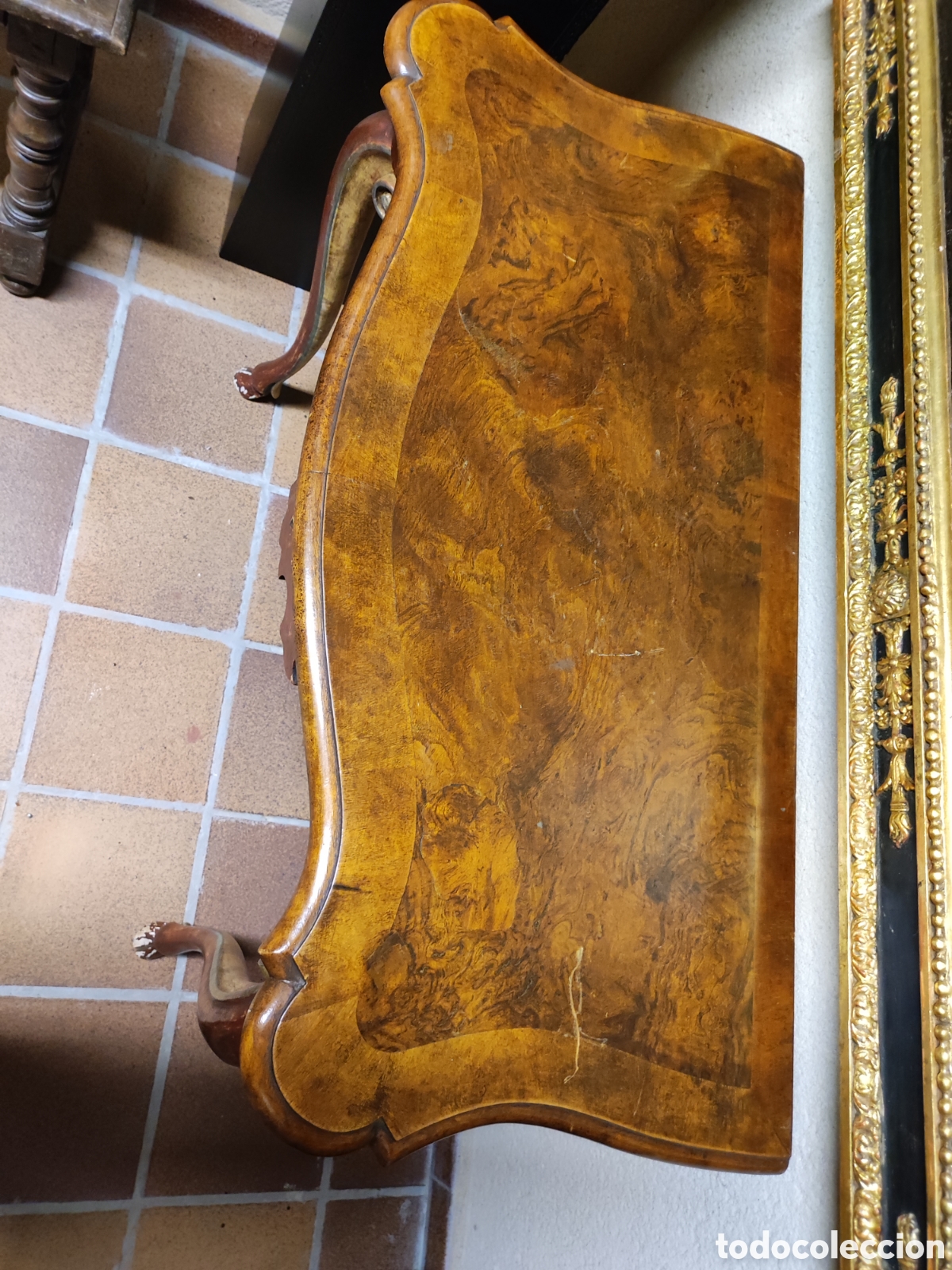 Antig&uuml;edades: Consola pintada y marqueter&iacute;a - Foto 3