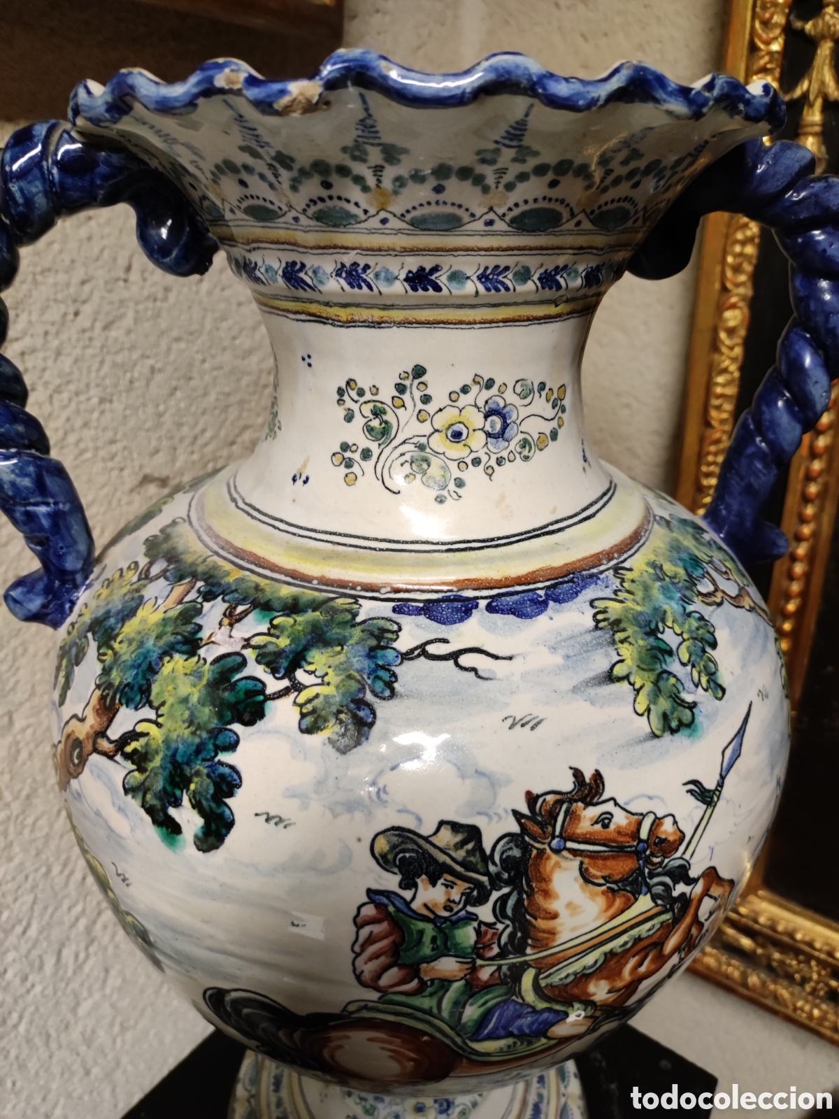 Antig&uuml;edades: Jarra Talavera Saso. - Foto 2