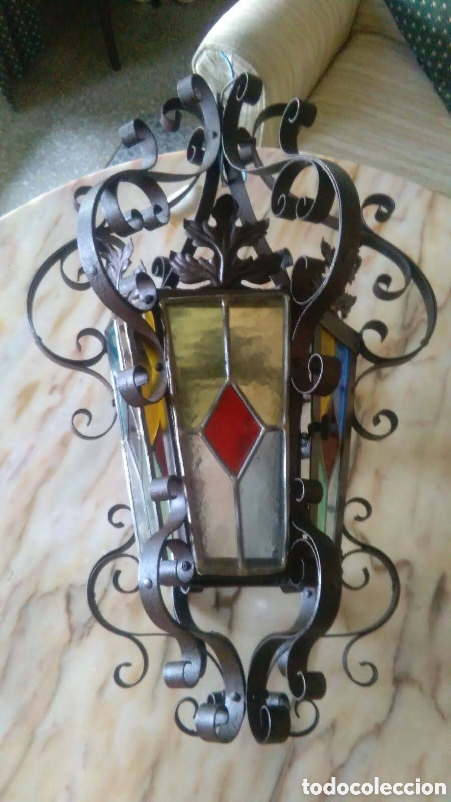 Antig&uuml;edades: Farol cristal grandino - Foto 2