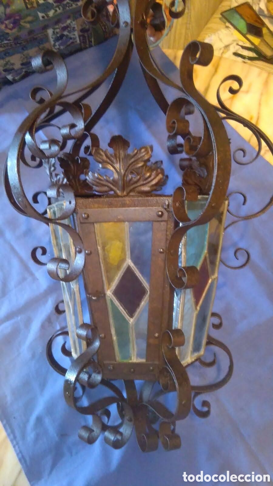 Antig&uuml;edades: Farol cristal grandino - Foto 1