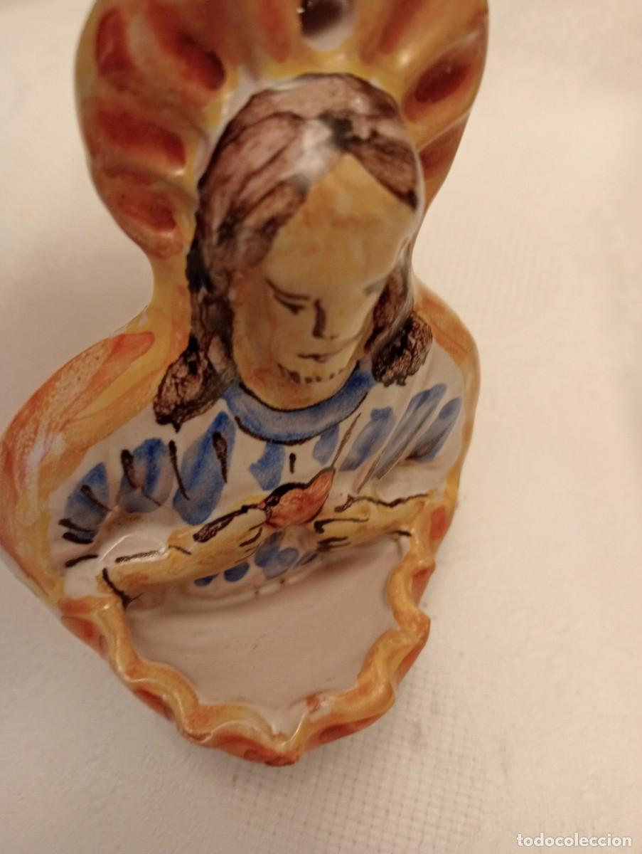 Antig&uuml;edades: BENDITERA DE SAGRADO CORAZ&Oacute;N DE JES&Uacute;S - Foto 3