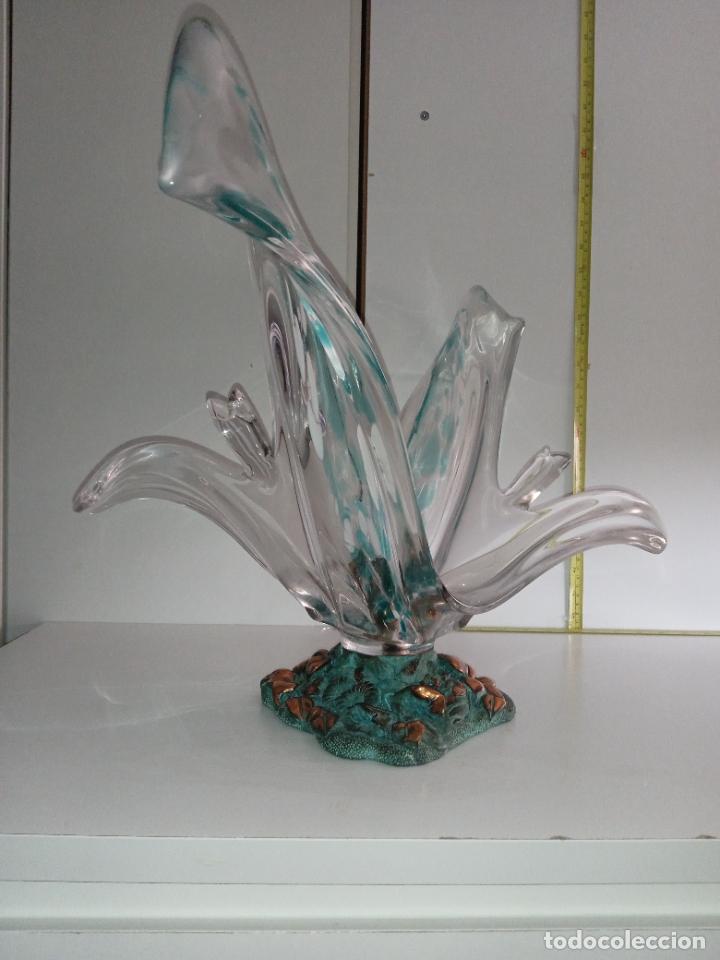 Antig&uuml;edades: Precioso centro de mesa cristal de Murano. - Foto 5