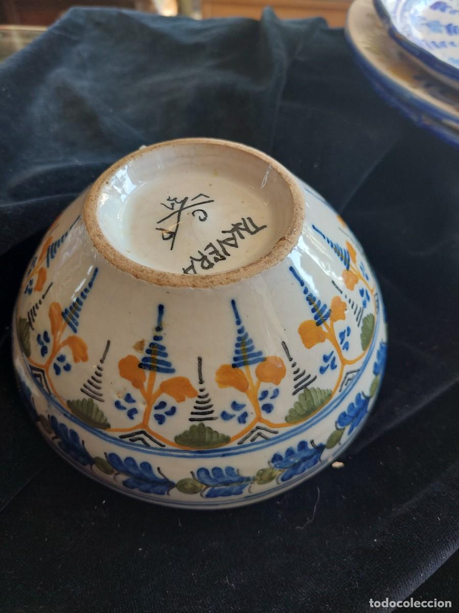 Antig&uuml;edades: Cuenco de cer&aacute;mica de Talavera marcado - Foto 2