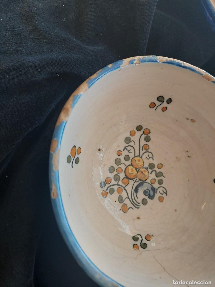 Antig&uuml;edades: Cuenco de cer&aacute;mica de Talavera marcado - Foto 3