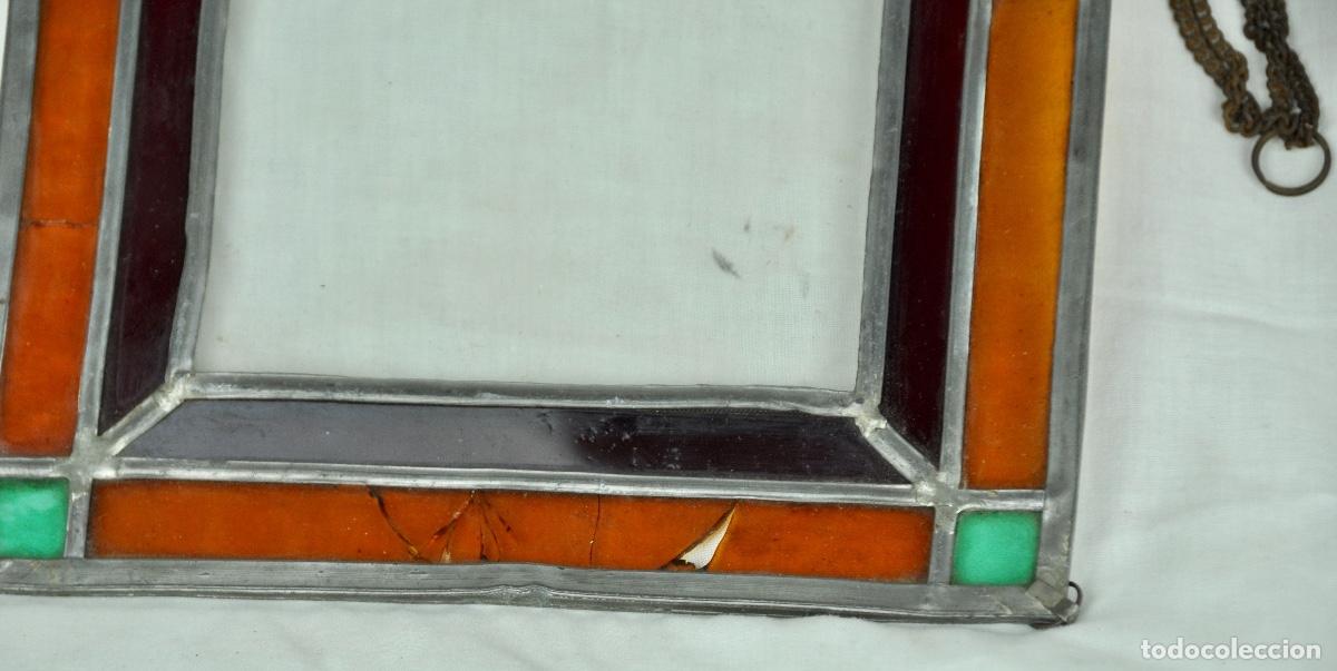 Antig&uuml;edades: 3 vidrios plomados - Foto 4