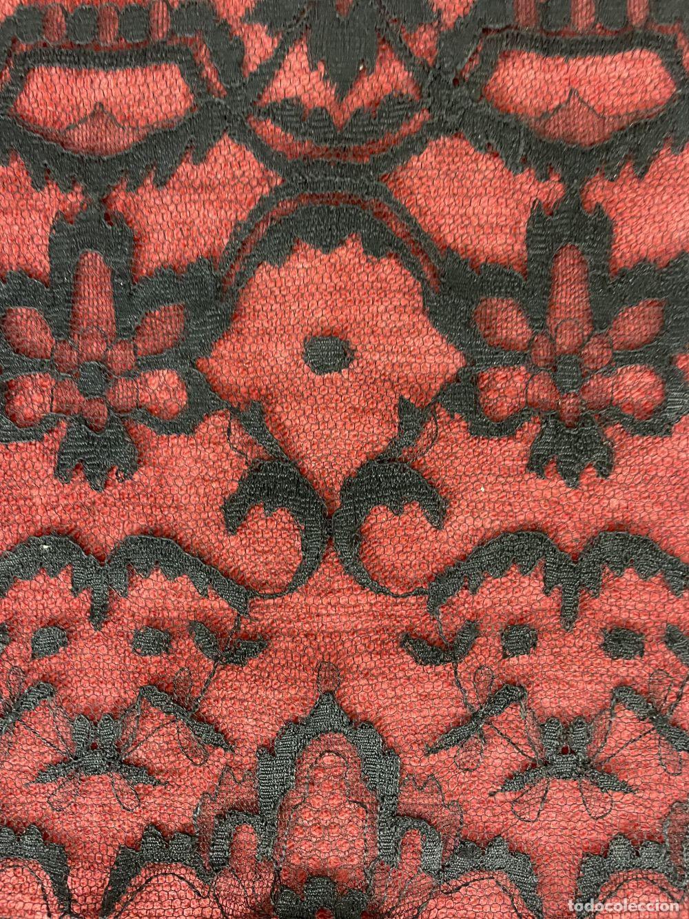 Antig&uuml;edades: MANTILLA RECTANGULAR. BORDADA A MANO. ESPA&Ntilde;A. SIGLO XIX - Foto 12