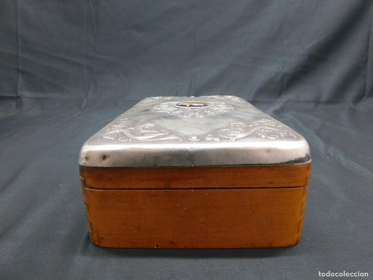 Antig&uuml;edades: Caja Puros Madera y Plata - Foto 6
