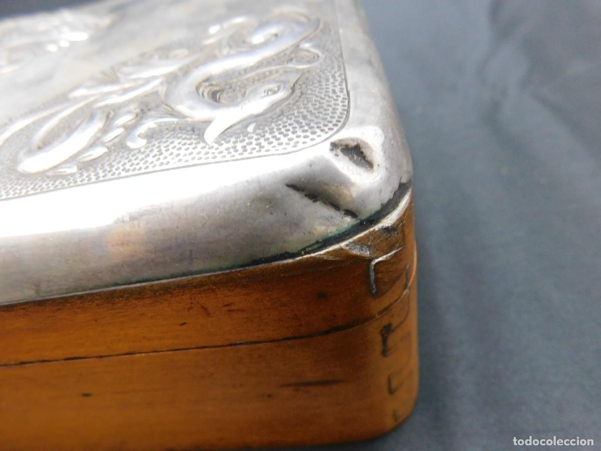 Antig&uuml;edades: Caja Puros Madera y Plata - Foto 11