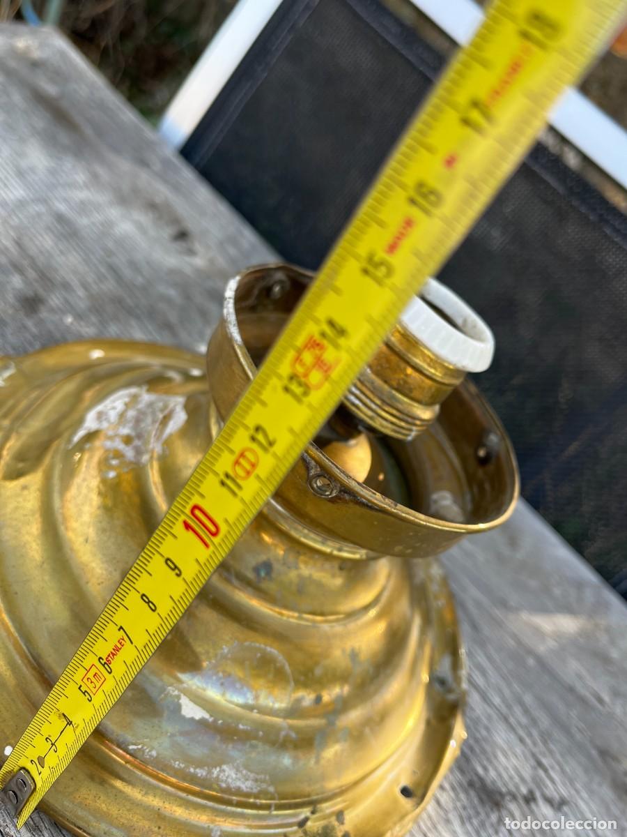 Antig&uuml;edades: Plaf&oacute;n de bronce antiguo para l&aacute;mpara de techo. - Foto 6