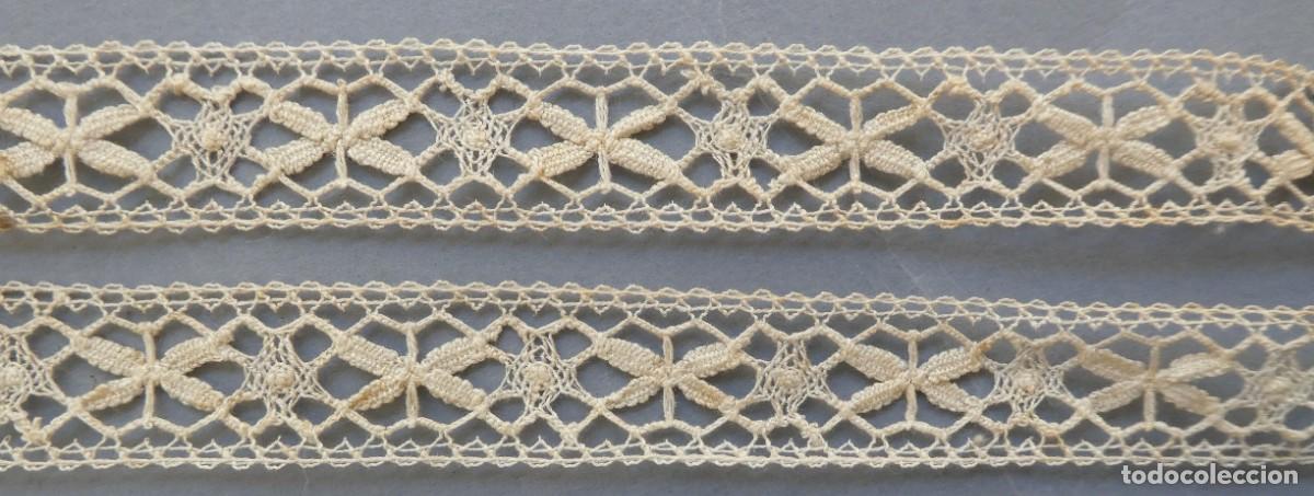 Antig&uuml;edades: ANTIGUO ENCAJE DE BOLILLO S. XIX - Foto 2