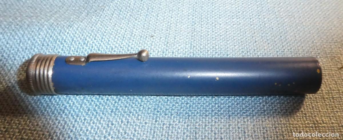 Antig&uuml;edades: LINTERNA TUBULAR AZUL - Foto 3