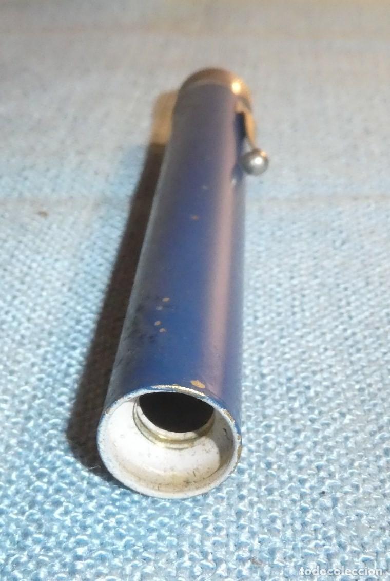 Antig&uuml;edades: LINTERNA TUBULAR AZUL - Foto 6
