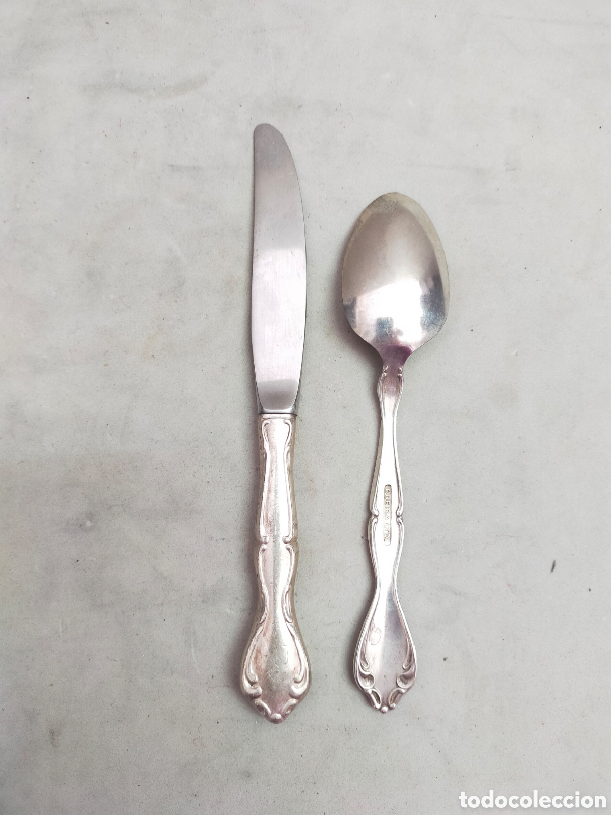 Antig&uuml;edades: CUBIERTOS, CUCHILLO Y CUCHARA ONEIDA. - Foto 4