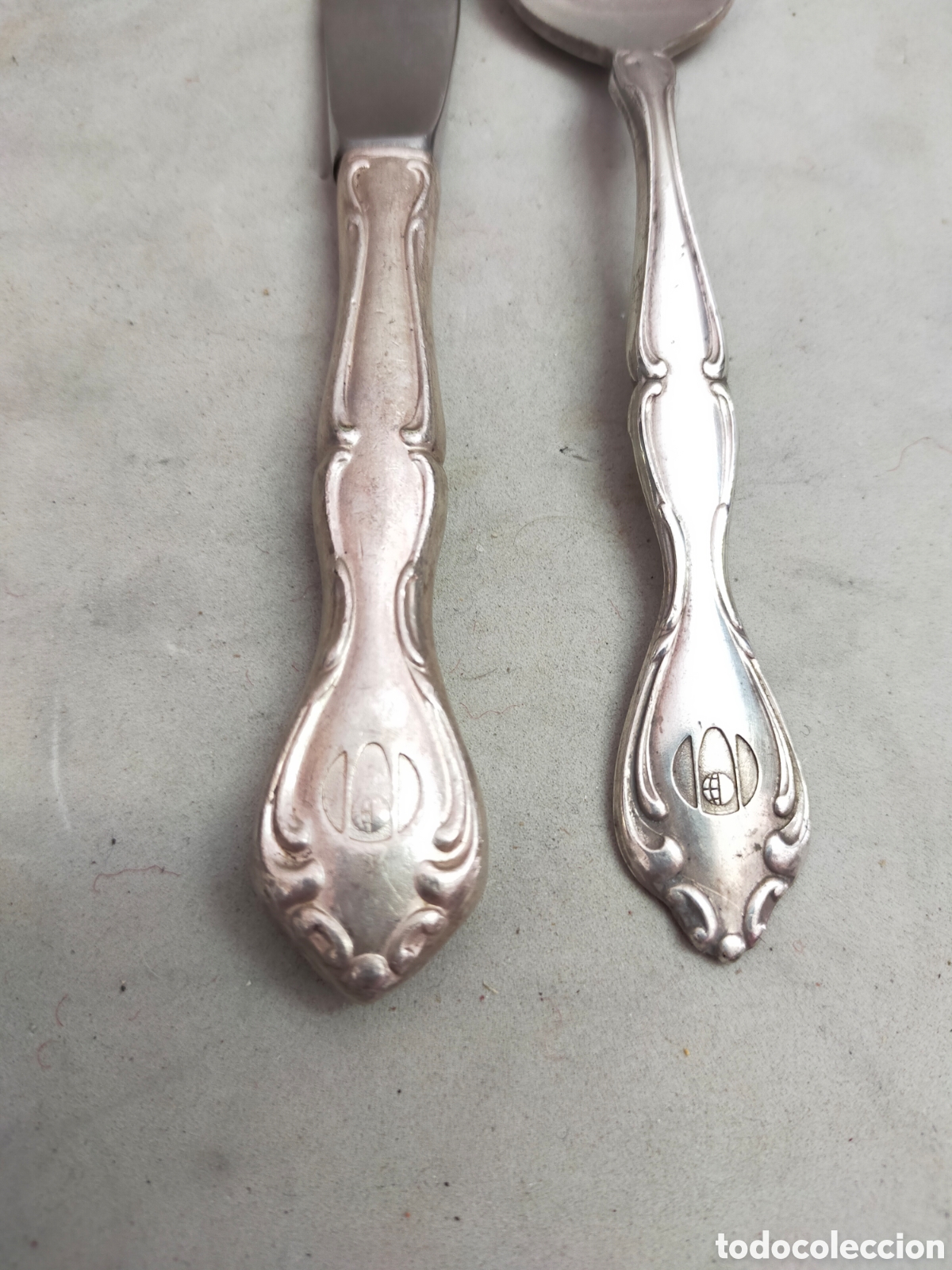 Antig&uuml;edades: CUBIERTOS, CUCHILLO Y CUCHARA ONEIDA. - Foto 5