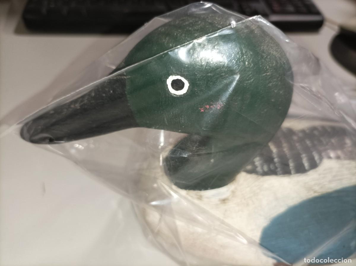 Antiquit&eacute;s: Pato de madera tallado y pintado a mano