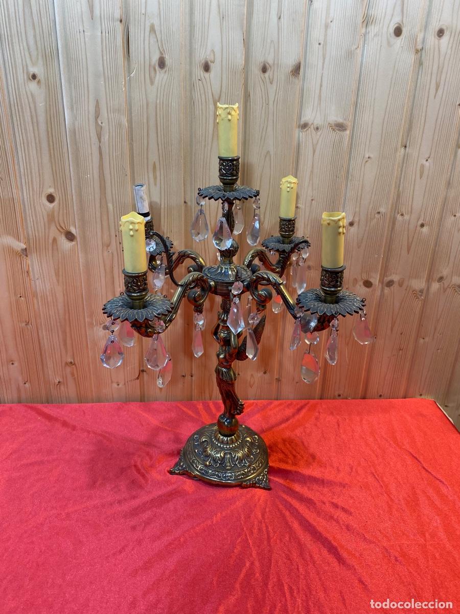 Antig&uuml;edades: CANDELABRO DE BRONCE - Foto 1