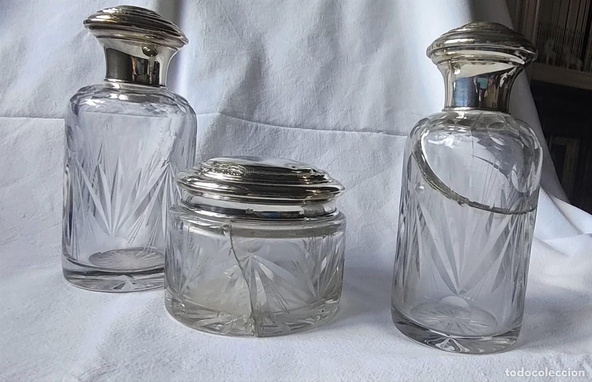 Antig&uuml;edades: JUEGO DE TOCADOR 9 PIEZAS - Foto 4