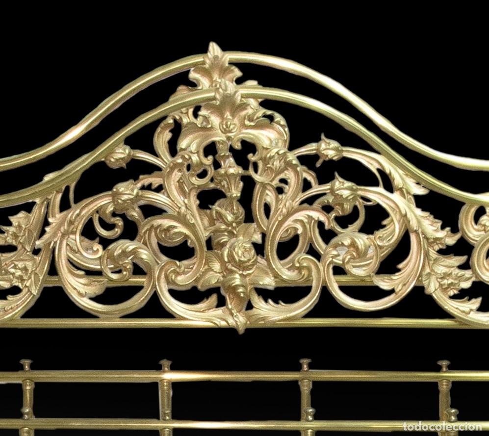 Antig&uuml;edades: Cama. Bronce. Hacia 1900. - Foto 3