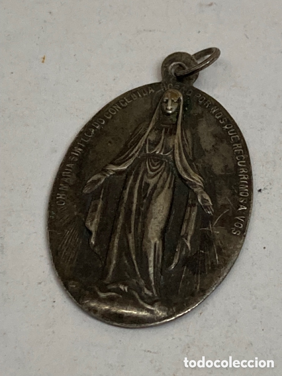 Antig&uuml;edades: Medalla de plata religiosa - Foto 1