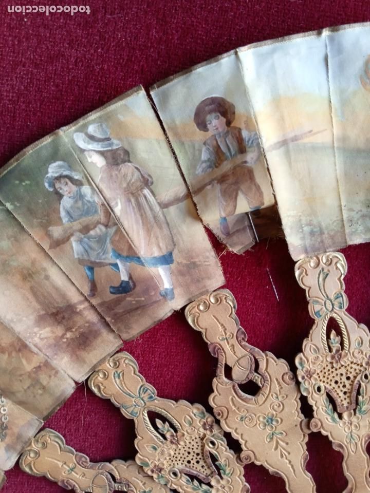 Antig&uuml;edades: ANTIGUO ABANICO ENMARCADO - Foto 7