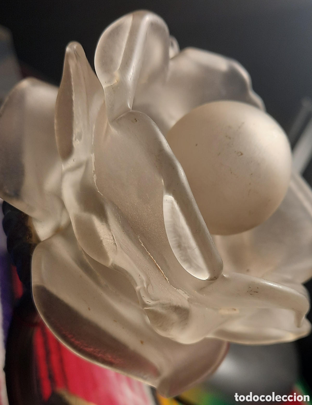 Antig&uuml;edades: Peque&ntilde;o aplique con tulipa de rosa - Foto 2