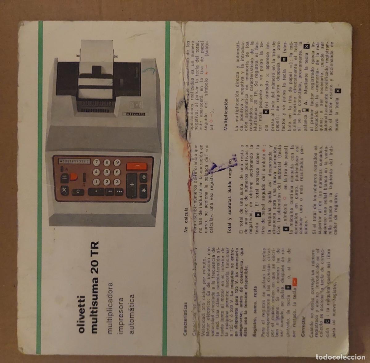 Antig&uuml;edades: Calculadora OLIVETTI. Funcionando - Foto 3