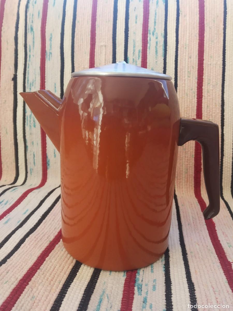 Antig&uuml;edades: CAFETERA - TETERA ESMALTADA PORCELANA - Foto 3