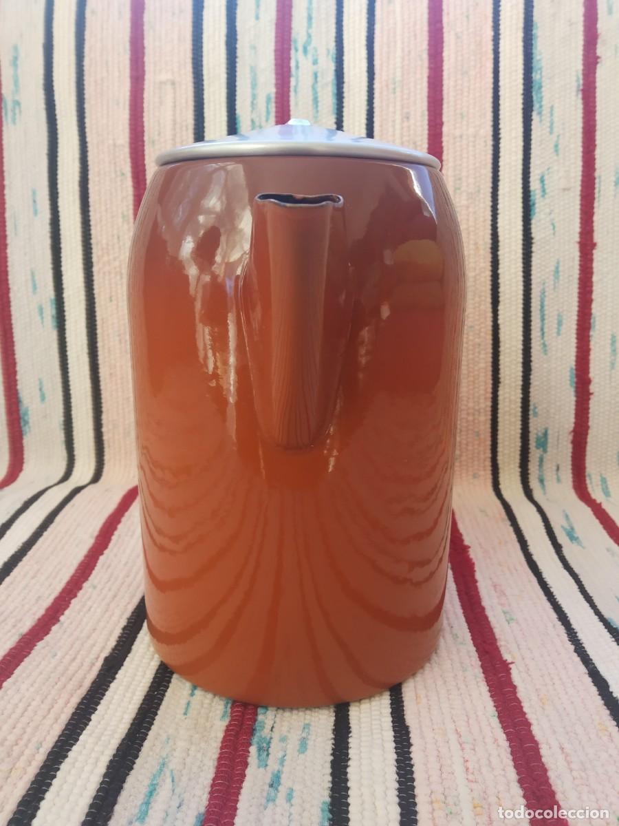 Antig&uuml;edades: CAFETERA - TETERA ESMALTADA PORCELANA - Foto 4