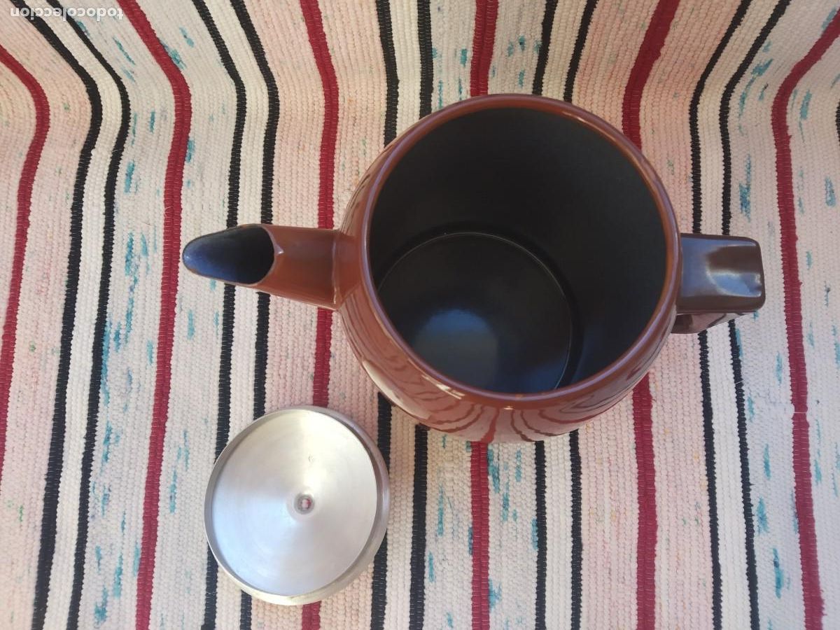 Antig&uuml;edades: CAFETERA - TETERA ESMALTADA PORCELANA - Foto 6