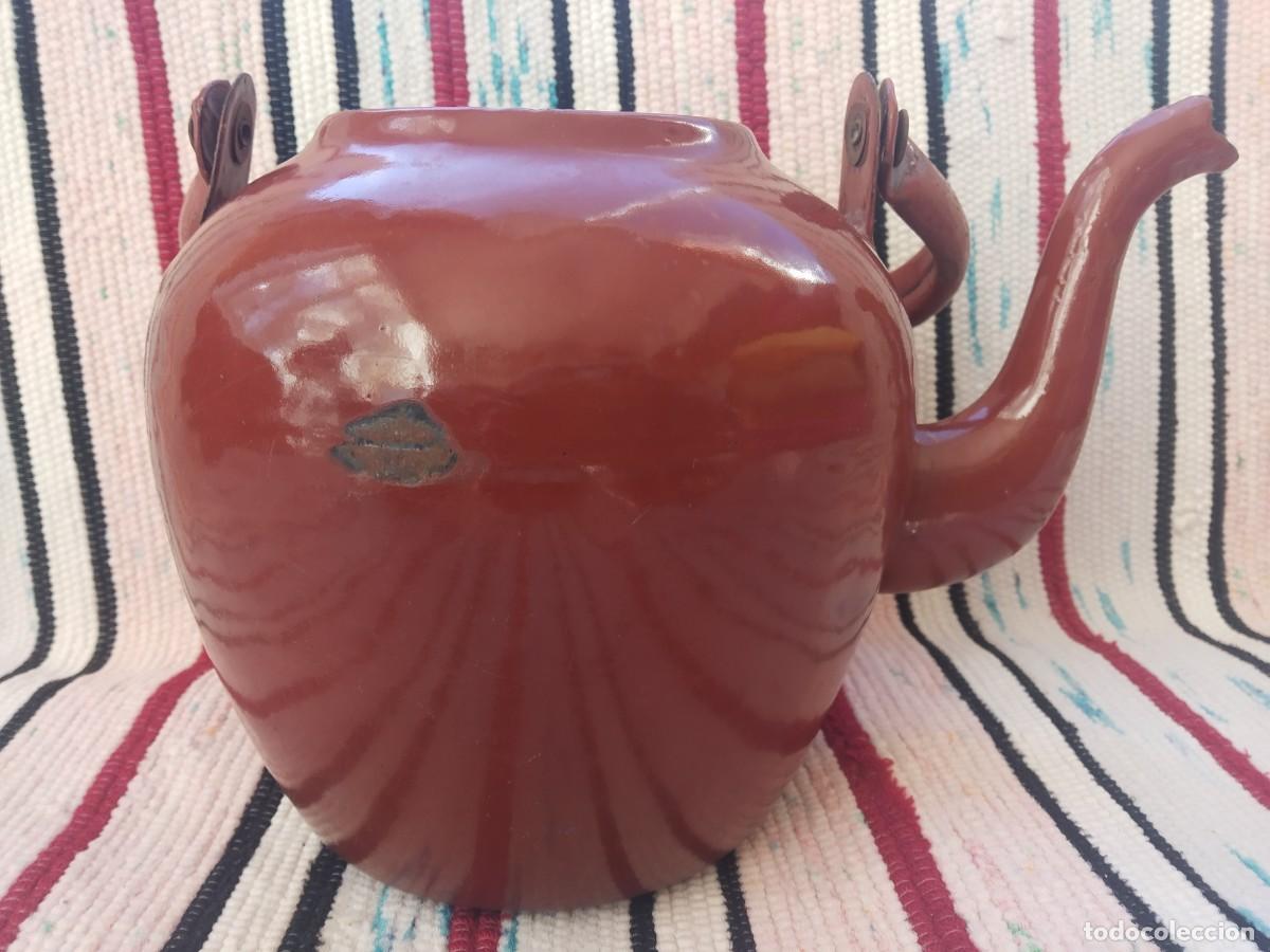 Antig&uuml;edades: CAFETERA - TETERA ESMALTADA PORCELANA - Foto 4