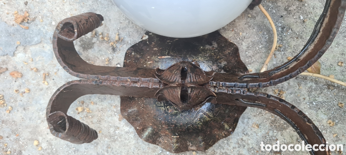 Antig&uuml;edades: 2 Apliques de hierro forjado antiguos - Foto 3
