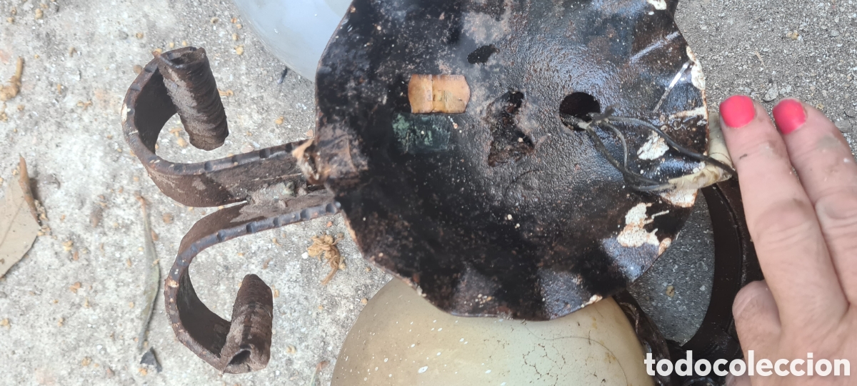 Antig&uuml;edades: 2 Apliques de hierro forjado antiguos - Foto 5