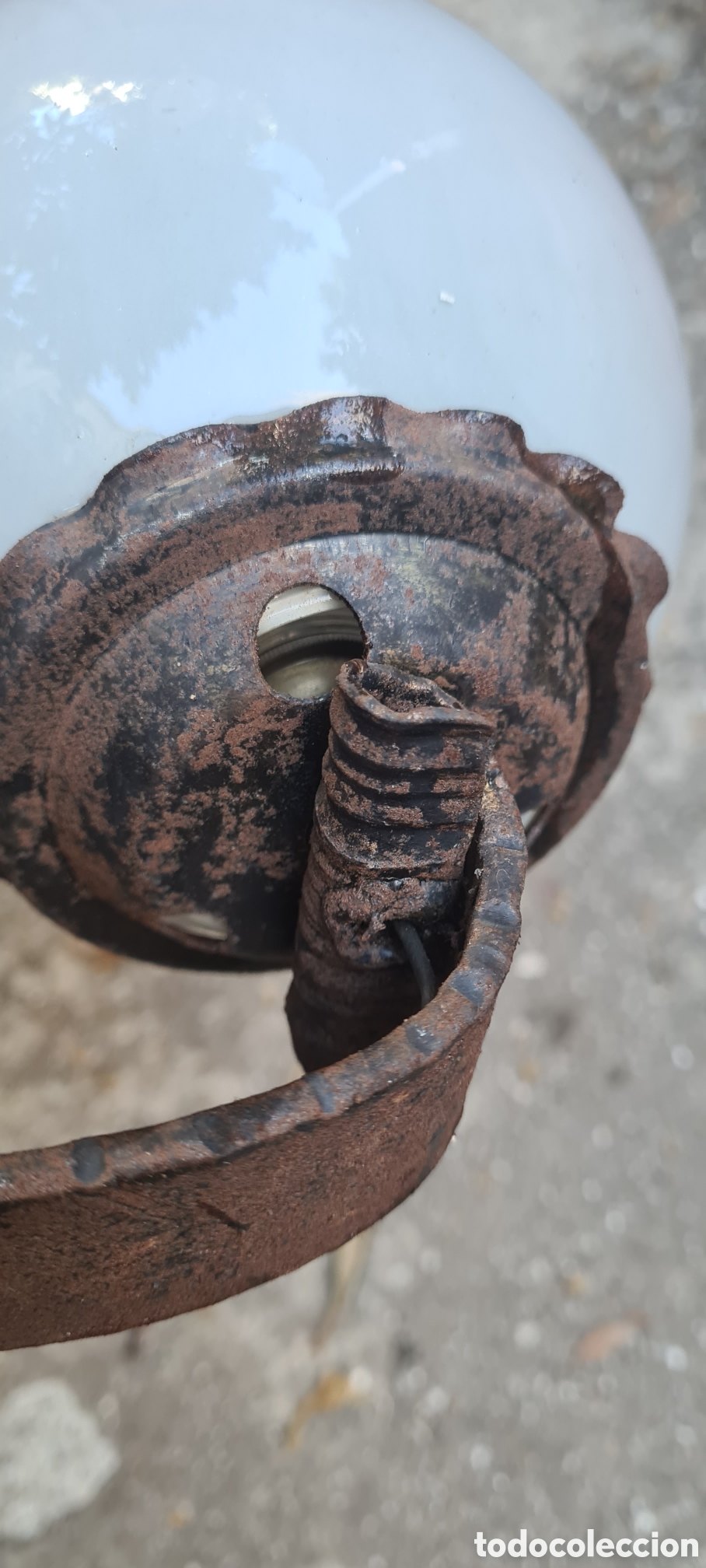 Antig&uuml;edades: 2 Apliques de hierro forjado antiguos - Foto 6