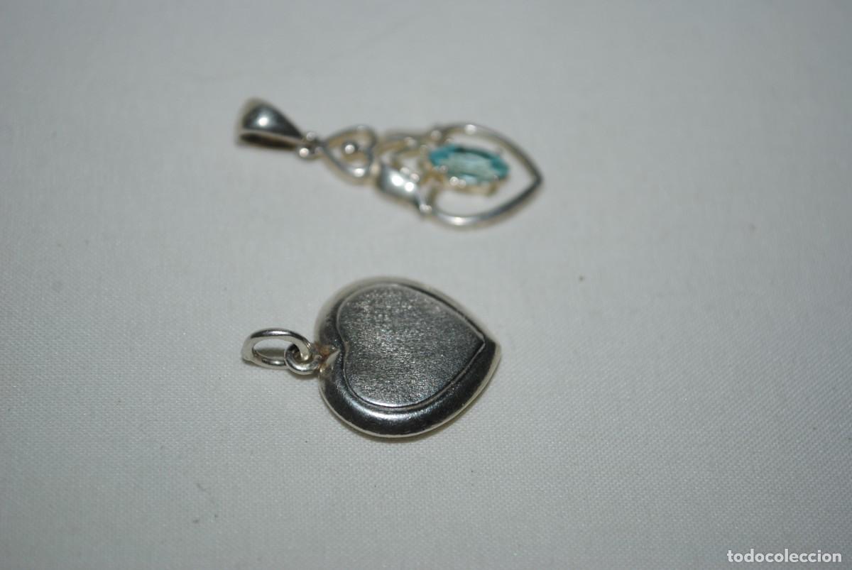 Antig&uuml;edades: COLGANTE DE PLATA EN FORMA DE CORAZON Y OTRO - Foto 2
