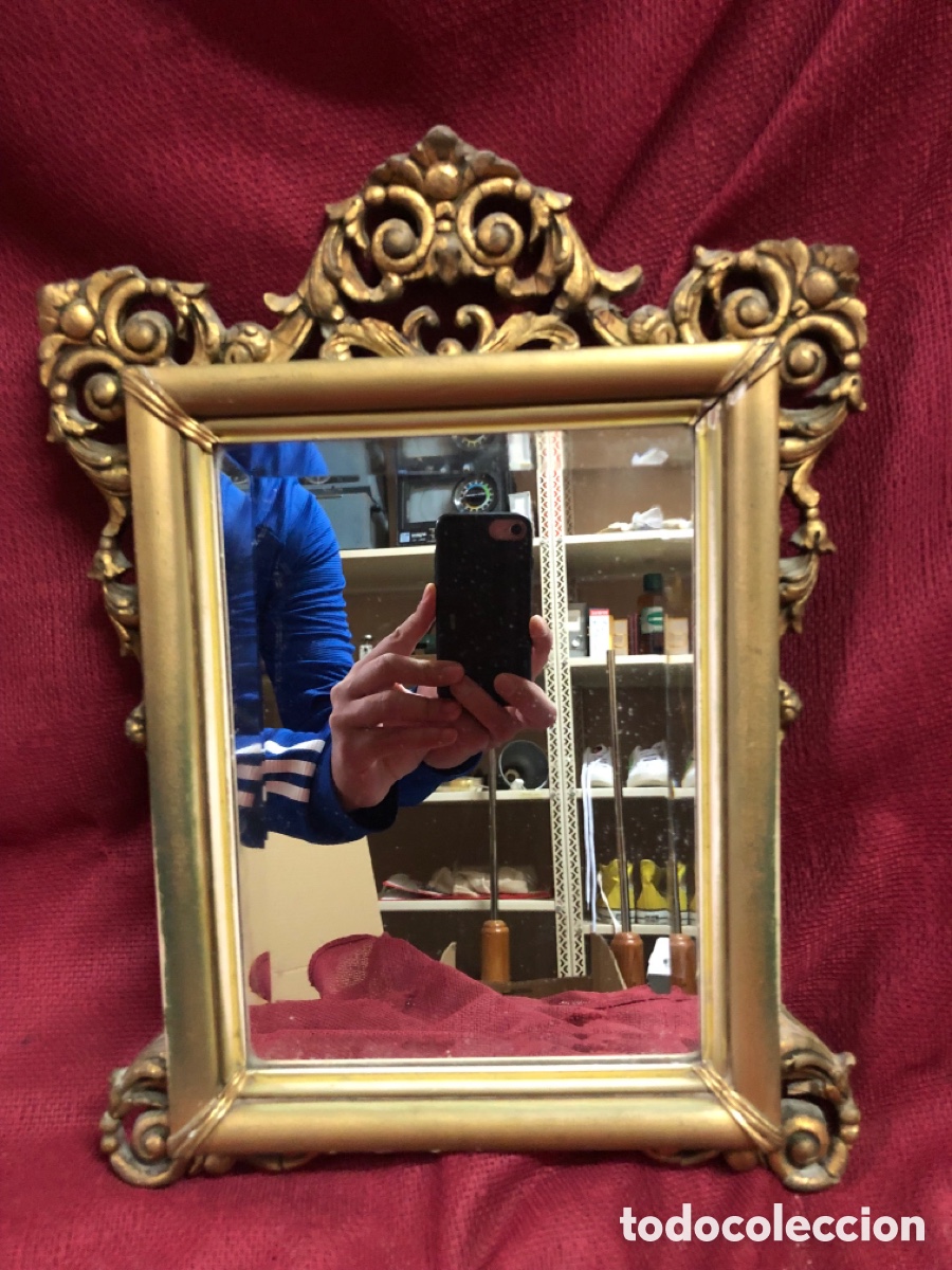 precioso espejo principios del siglo xx - Compra venta en todocoleccion
