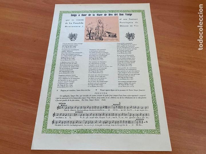 Antiguidades: GOIGS A LLAOR MARE DE DEU DEL BON VIATGE SANTUARI LA PANADELLA EDICION LIMITADA 2000 EJEMPLARE (AB-6